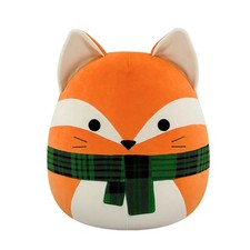 Amazon Exclusive Holiday Fox 14'' Plush - Orange Fox with Plaid