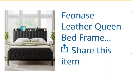 Feonase queen metal bed - queen, frame