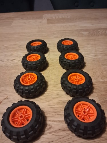 Lego technic orange - x, wheels