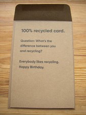 100% Recycled Funny Birthday