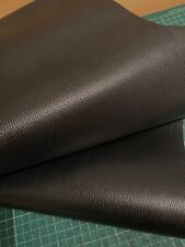 Black Pebble grain leather Semi gloss cowhide 1-1.3 mm various size pieces