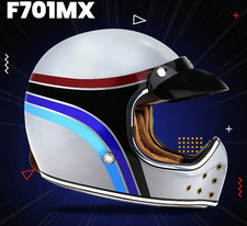 VIPER F701 MX RETRO VINTAGE FIBREGLASS OFF ROAD FULL FACE MOTORCYCLE HELMET