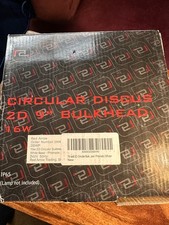 Red Arrow 16W 2D Circular Bulkhead Light Fitting IP65 – White Base, Prismatic