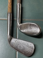 Hickory Golf Clubs X2 Geo Lowe St Anne’s Anderson Patent Cleek & Niblick See Des