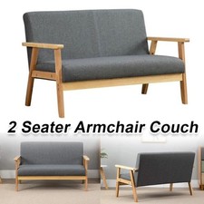 2 Seater Sofa with Sturdy Wood