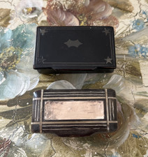 Pair antique c19th small snuff - antique,