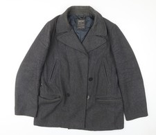 Gap Men's Grey Wool Pea Coat L