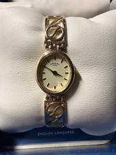 rotary swiss women’s gold plated watch LB3075 new