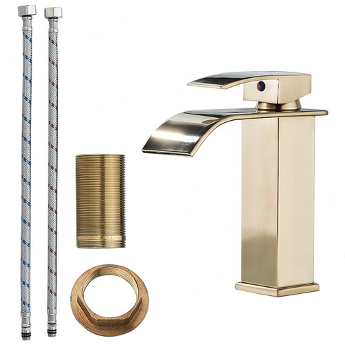Gold basin mixer tap mono - tap,