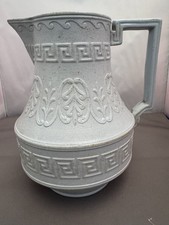 William Brownfield of Cobridge ‘Nile’ Pattern Jug 1870 Rare Light Blue Antique