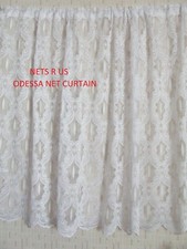 ODESSA WHITE NET CURTAINS - DROP 42" (106cm)  sold on roll £4.40 per metre 