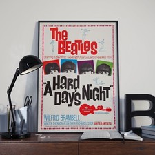 The Beatles A Hard Days Night Movie Fab Four Poster Print Picture A3 A4