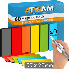 60 Magnetic Writable Labels