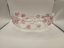 Walther Glas Vintage Carmen Oval Rose Satin Bowl Serving Dish Made In Germany