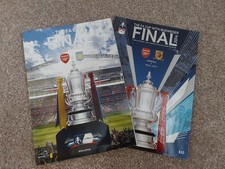 2 X FA CUP FINAL Programmes 2014 Arsenal v Hull City 2015 Arsenal v Aston Villa 