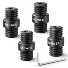 NEEWER 15mm Rod Connector，4 Pack，M12x1.5 Connector for 15mm Support Rod Extens