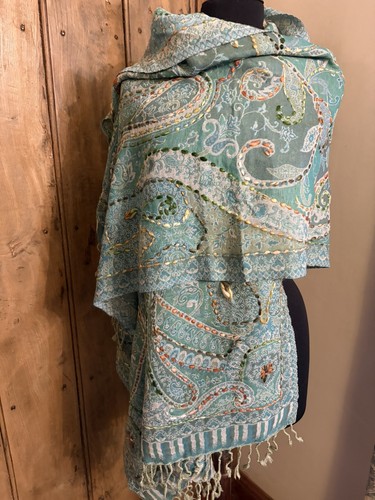 Boiled wool shawlwith - boiled,