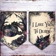Gothic Rose Wedding Bunting