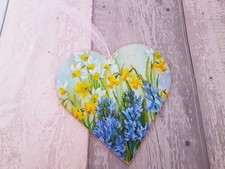 Decoupage hanging heart - hanging,