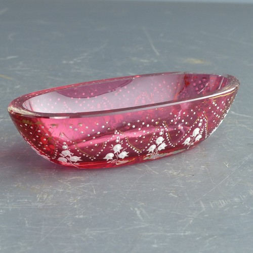 Antique cranberry enamelled - antique,