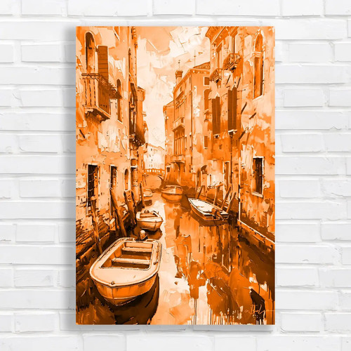 Vintage venetian canal - venetian,