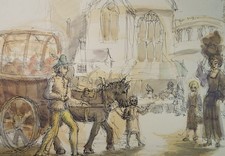 Watercolour & ink  'Horse