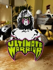 Ultimate Warrior Plaque – 3D Printed Wrestling Legend Sign | WWE Retro Display