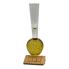 Amber Bubble Art Glass Bud
