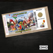 Personalised Surprise Legoland Scratch Reveal Ticket Surprise Keepsake