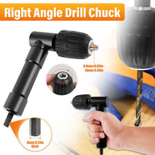 Right Angle Drill Attachment Adapter 90 Degree 8mm Hex Shank Keyless Chuck Tool