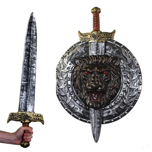 Silver sword shield - silver, toy