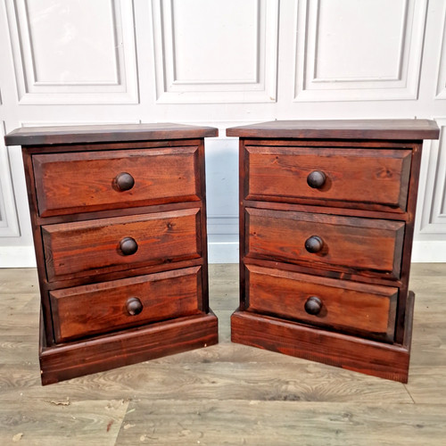 Vintage pine bedside chests - vintage,