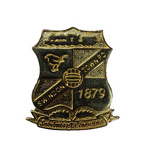 VTG 1990s SWINDON TOWN F.C. GOLDTONE METAL FOOTBALL PIN BADGE