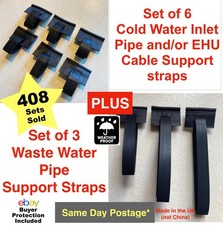 Caravan Seasonal Pitch Waste Water Pipe Support and EHU/Cold Water Pipe Straps