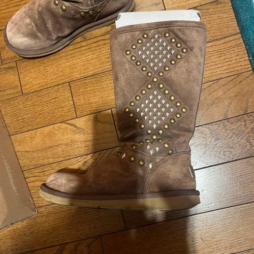 Ugg studs boots brown - studs, suede