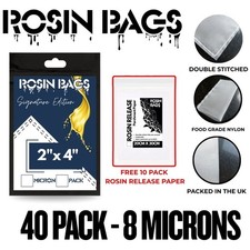 40 pack 2" x 4" Rosin Mesh Filter Bags 8 Microns 5u 15u 25u 37u 70u 90u 120u