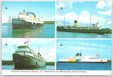 Vintage Tobermory to Manitoulin Island Ferry Souvenir Postcard Set