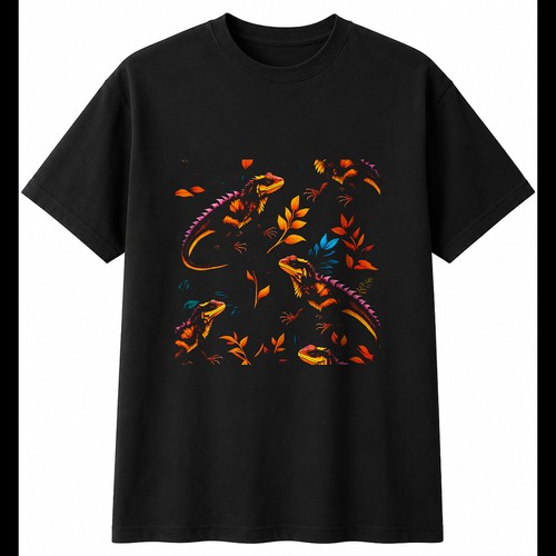 Psychedelic frilled lizard - psychedelic, in