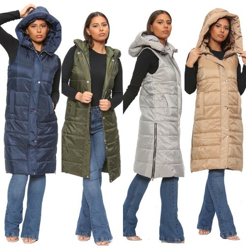 Womens ladies long line - womens, hooded