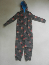 M&S Angry Birds Red Grey 1Onesie All In 1 Pyjama's PJ's Age 6-7 years Hooded