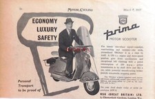 NSU 'PRIMA' 150cc Motor Scooter ADVERT : 1957 Motorcycle Print
