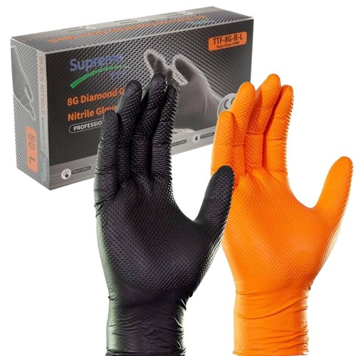 Orange nitrile disposable - orange,