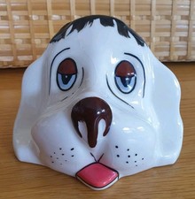 Vintage retro kitsch ceramic novelty dog head glasses holder