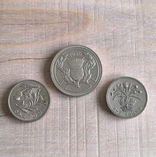 Old round pound 2 coin - pound, &