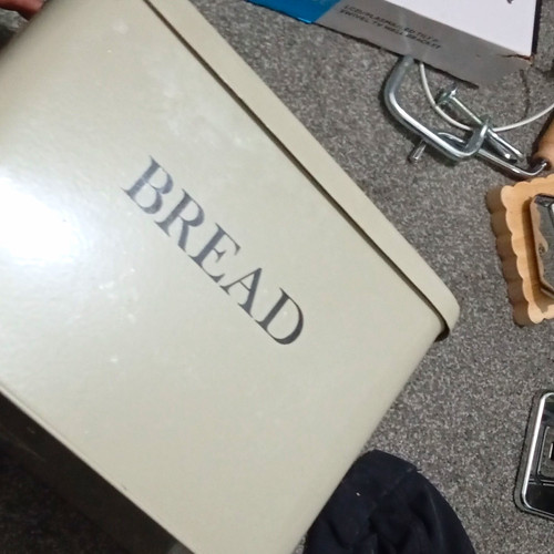 Cream metal rectangular bread - rectangular,