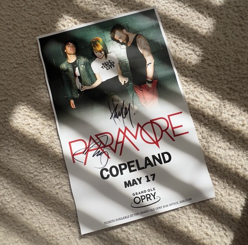 Paramore signed poster - paramore, by