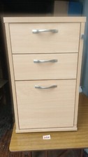 Universal 3 Drawer Mobile Office Pedestal File Cabinet Beige with Lock and Key