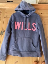 Jack Wills Ladies Graphic Logo Hoodie – Navy/Pink – UK 8 – Classic Fit – Iconic 
