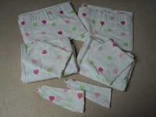 girls love heart single bedding set x2 and curtains 66x54