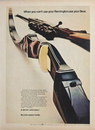 1970 print bear archery - 1970,